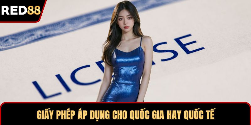 Giấy phép áp dụng cho quốc gia hay quốc tế